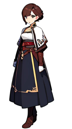 solo female, (((blurry background, white background))), character focus, fantasy clothes, standing, character design, pub, bar,