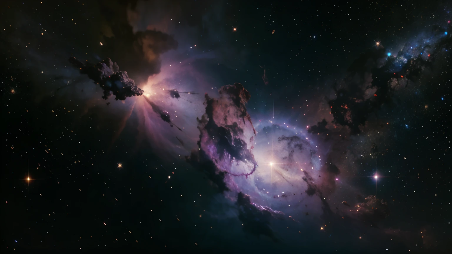 A nebula with stars surrounding