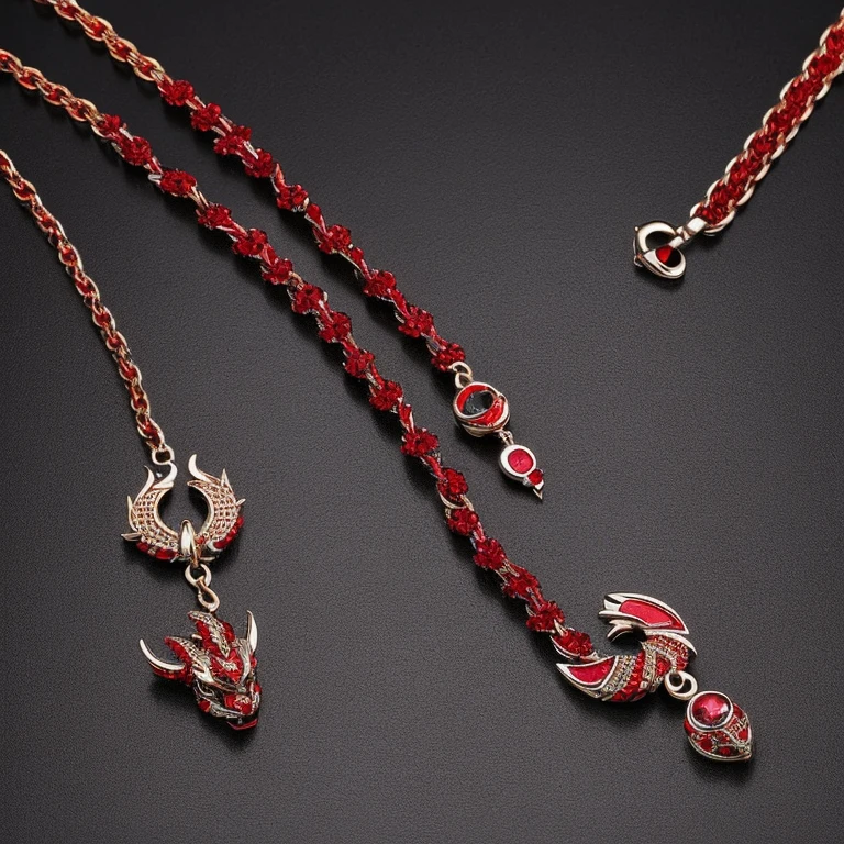 Red eyes black dragon chain with the rubies