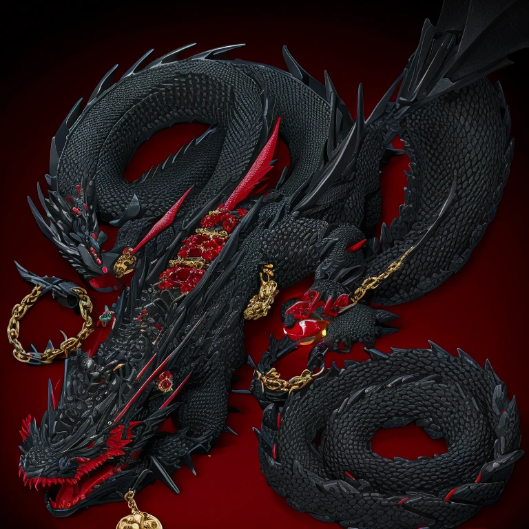 Red eyes black dragon chain with the rubies