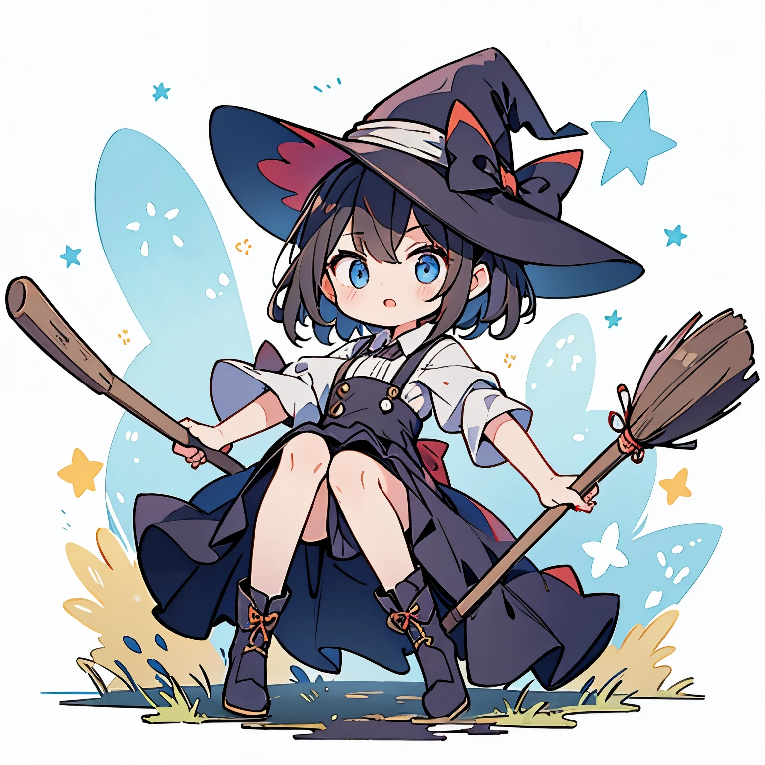 1 person、girl、Straddling a broom、Witch's Delivery Service