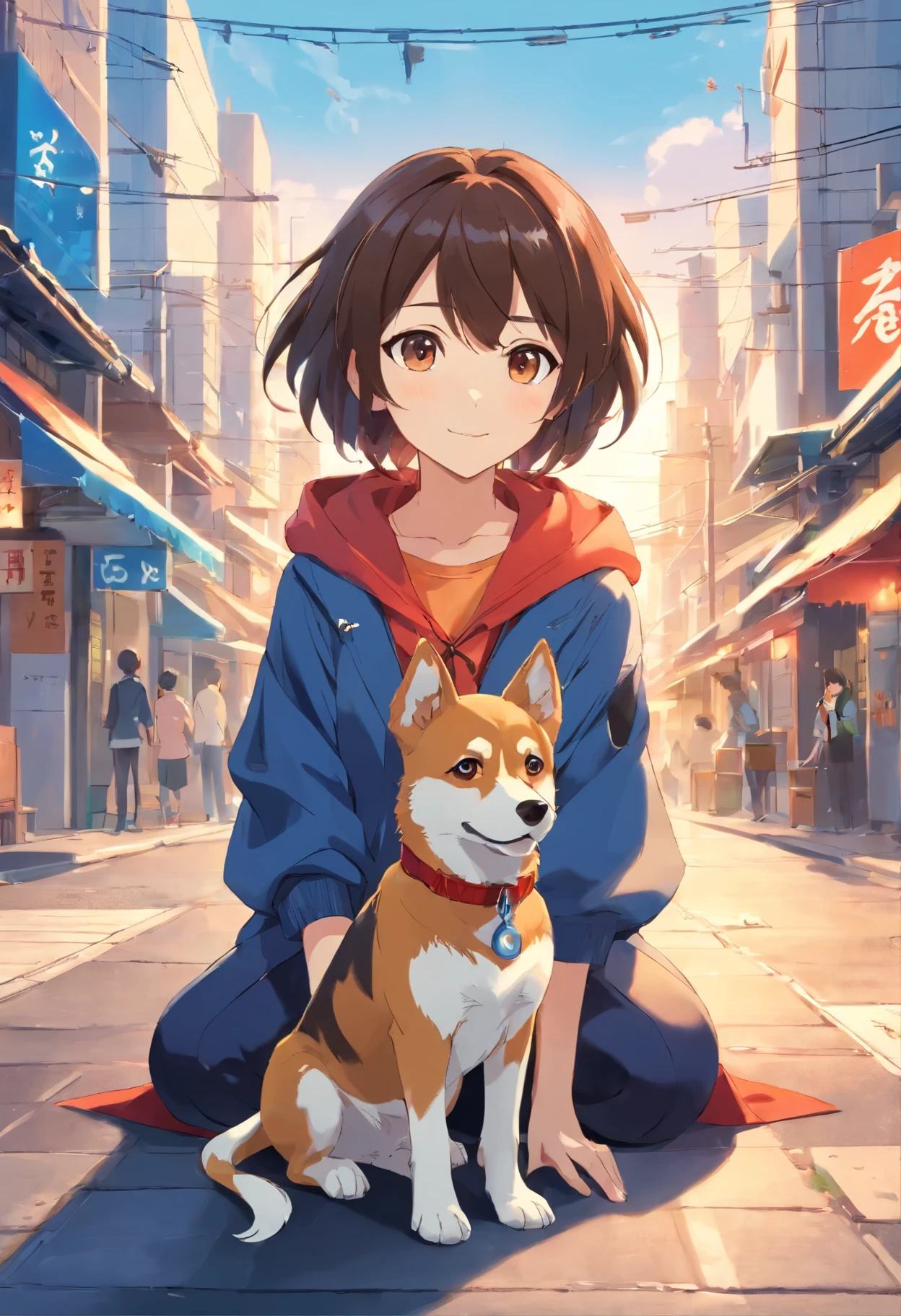 1dog of the dog、dogは忍者の服を着ています、dogs only、Japanese dog、柴dog、animal、Brushwood dog、not human、dog hands、a dog、dog、cute、anime style