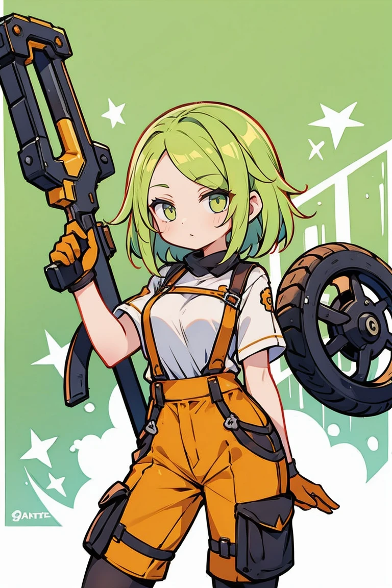 quente ; cabelo laranja ; olhos verdes ; mechanic ; Garota