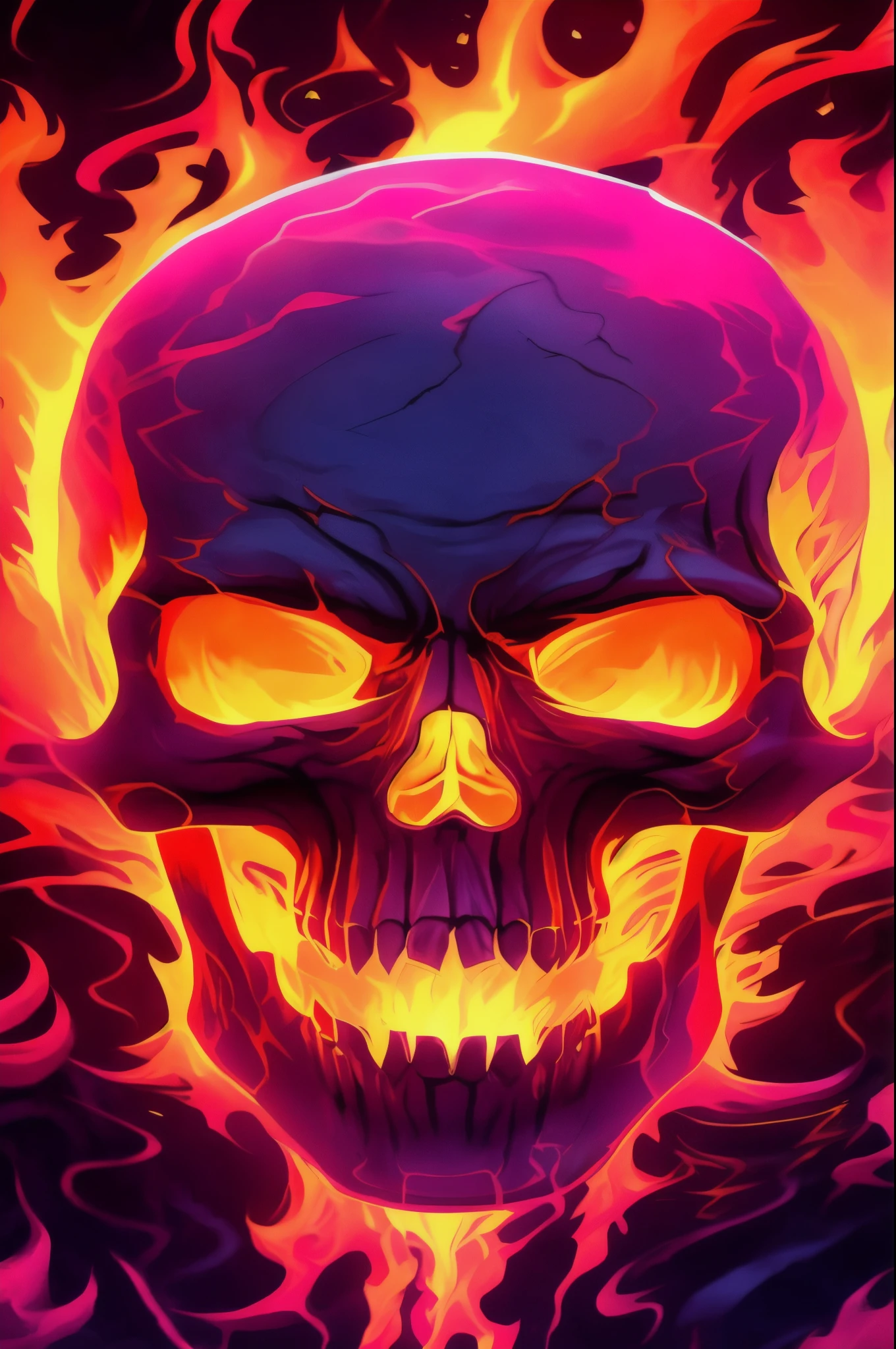 a skull with flames on it's face and a black background, flaming skull, fiery skull contemplating life, avatar image, glowing red skull, profile pic, background artwork, ghost rider, fantasy skull, flaming grim reaper, profile image, hell fire, hellfire background, skull head, death skull, 8 k highly detailed ❤🔥 🔥 💀 🤖 🚀, featured art