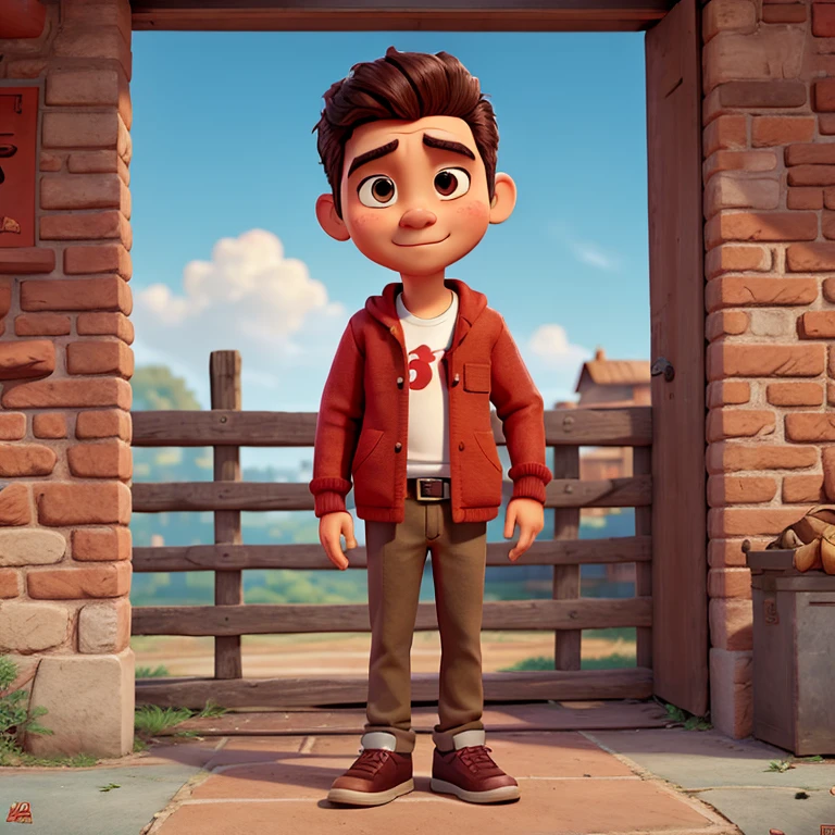Film poster name "Eduardo" the character is wearing one red moletom , produced by disney