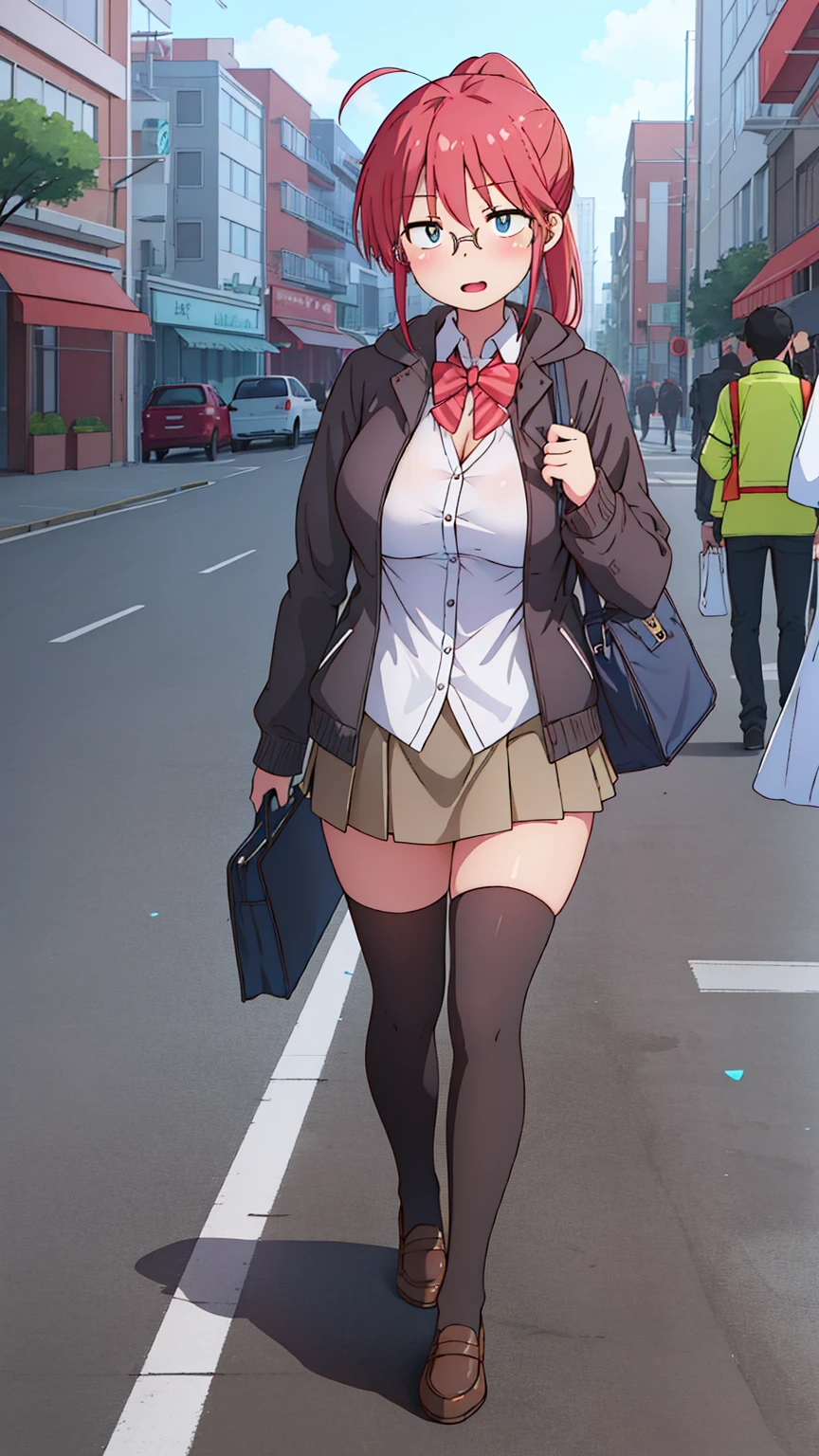 ((((Perfect Anatomy, Very detailed肌)))), 1 girl, Japanese, 16 years old, Glowing Skin, Large Breasts:0.8,avert your eyes, Take in the view,, 
Beautiful Hair, Beautiful Face, Beautiful attention to detail, (Long black hair:1.7, Half Up:1.5), 
Beautiful clavicle, Beautiful body, Beautiful breasts, Beautiful thighs, Beautiful feet, Baby Face, Mole under the eye, 
((White collared shirt, Dark Blue Vest, dark blue micro mini pencil skirt), Mid Boots, (Beige hooded coat, Open the coat yourself)), Very sexy, Wet crotch, Captivating thighs, Camel Toe, ((Animal Collars)), 
((Pee leak:1.9, )), 
((Ahegao, Embarrassing, Drooling, Please open your mouth wide)), (((walk, Sex toy in panties), Female masturbation, Abuse, Inserting an Object, vibrator)), 
(Beautiful views), winter, Midnight, Hokkaido, Sapporo, The smell of the park, crowd, Christmas, Christmas tree, illumination, TV Tower, snow, snowfall:1.7, Frozen Weather, Frost, 
(8k, Highest quality, Masterpiece​:1.2, Very detailed), Beautiful illustrations, Cinema Lighting,