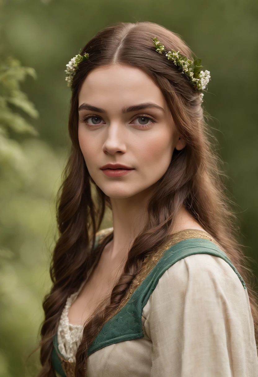 (((uma ferida avermelhada profunda atravessa sua bochecha esquerda))) Tez clara, mulher em torno de 19 anos, Cabelo branco natural, Olhos verdes distintos, vestindo kohl, esguio e gracioso, Lindo, luz de velas em um ambiente medieval, ultra sharp focus, foto realista, roupas femininas medievais, cores tetradicas (cicatriz:1.4) medieval era