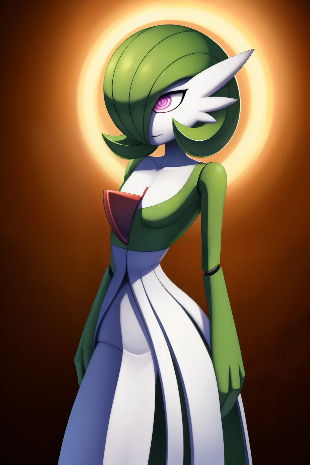 Gardevoir, empty eyes, spiral eyes, enchanted, entranced, hypnotized, robot joints