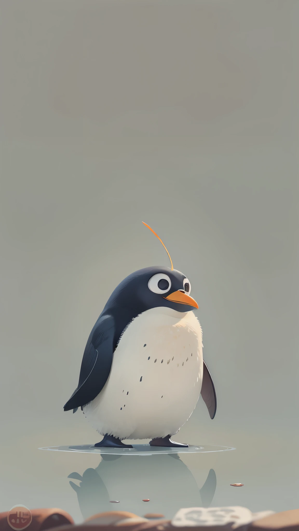 可爱的emperorpenguin在海中玩耍,Antarctica,Pixar style, best quality, stills, very cute, big eyes, ,orange beak, correct beak,Very happy,emperorpenguin,high details, high quality, masterpiece, ccurate, super detail,