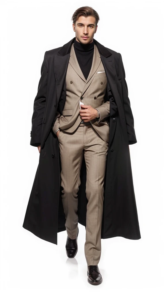 A real european man, a handsome young man. Make more realistic