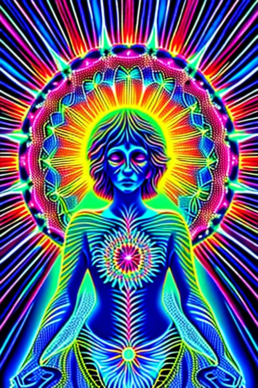 let there be light, (best quality:1.5), psychedelic art