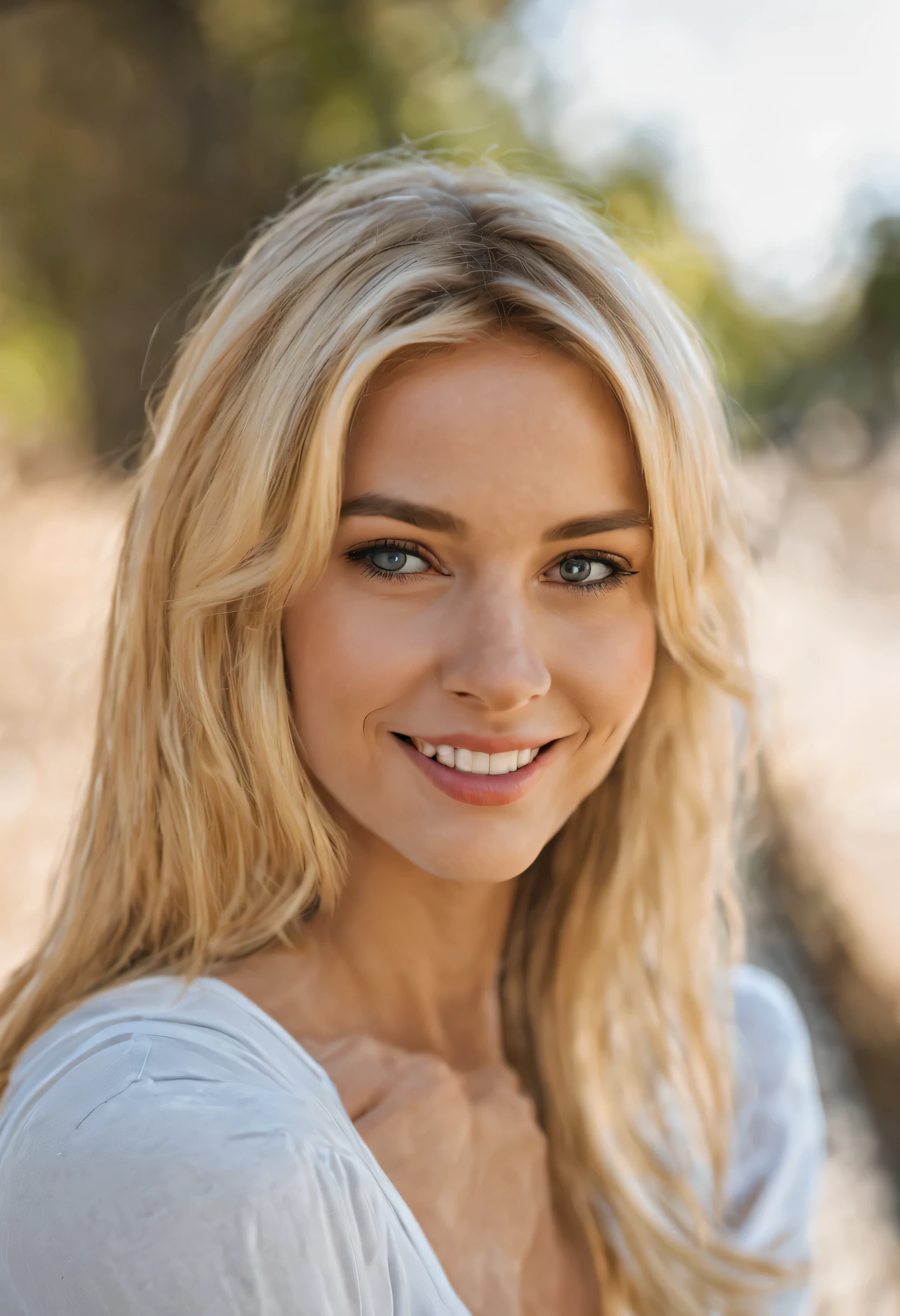 blonde girl,Dignified,prospect,protrait photo,Smile,panoramic