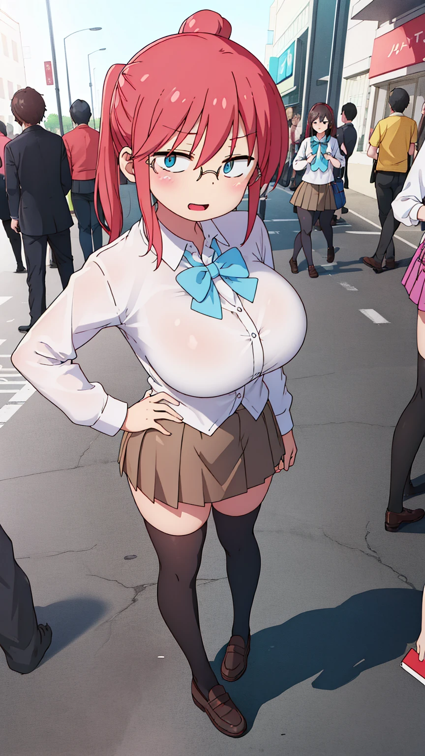 (Beautiful,Huge_Breasts:1.3), (very short skirt:1.4), illustration of kobayashi_kobayashisanchinomaidragon, glasses, red_hair, blush, ponytail, bangs, closed_mouth, brown_eyes,
1 girl, 20yo,YOUNG female,Beautiful Finger, Beautiful long legs ,Beautiful body ,Beautiful Nose ,Beautiful character design, perfect eyes, perfect face,(Beautiful,Huge_Breasts:1.3)
an anime/cartoon character wearing a girls school uniform walking upright with straight posture and an open mouth, 1girl, solo, thighhighs, jacket, blue eyes, white background, ahoge, long hair, white thighhighackground, hand on hip, full body, bow, school uniform, looking at viewer, bowtie, shoes, loafers, ribbon, (very short skirt:1.4),
official art, extremely detailed CG unity 8k wallpaper, perfect lighting,Colorful, Bright_Front_face_Lightinasterpiece:1.0),(best_quality:1.0), ultra high res,4K,ultra-detailed,
photography, 8K, HDR, highres, absurdres:1.2, Kodak portra 400, film grain, blurry background, bokeh:1.2, lens flare, (vibrant_color:1.2)
, (beautiful_face:1.5),(narrow_waist), (Beautiful,Huge_Breasts:1.3)