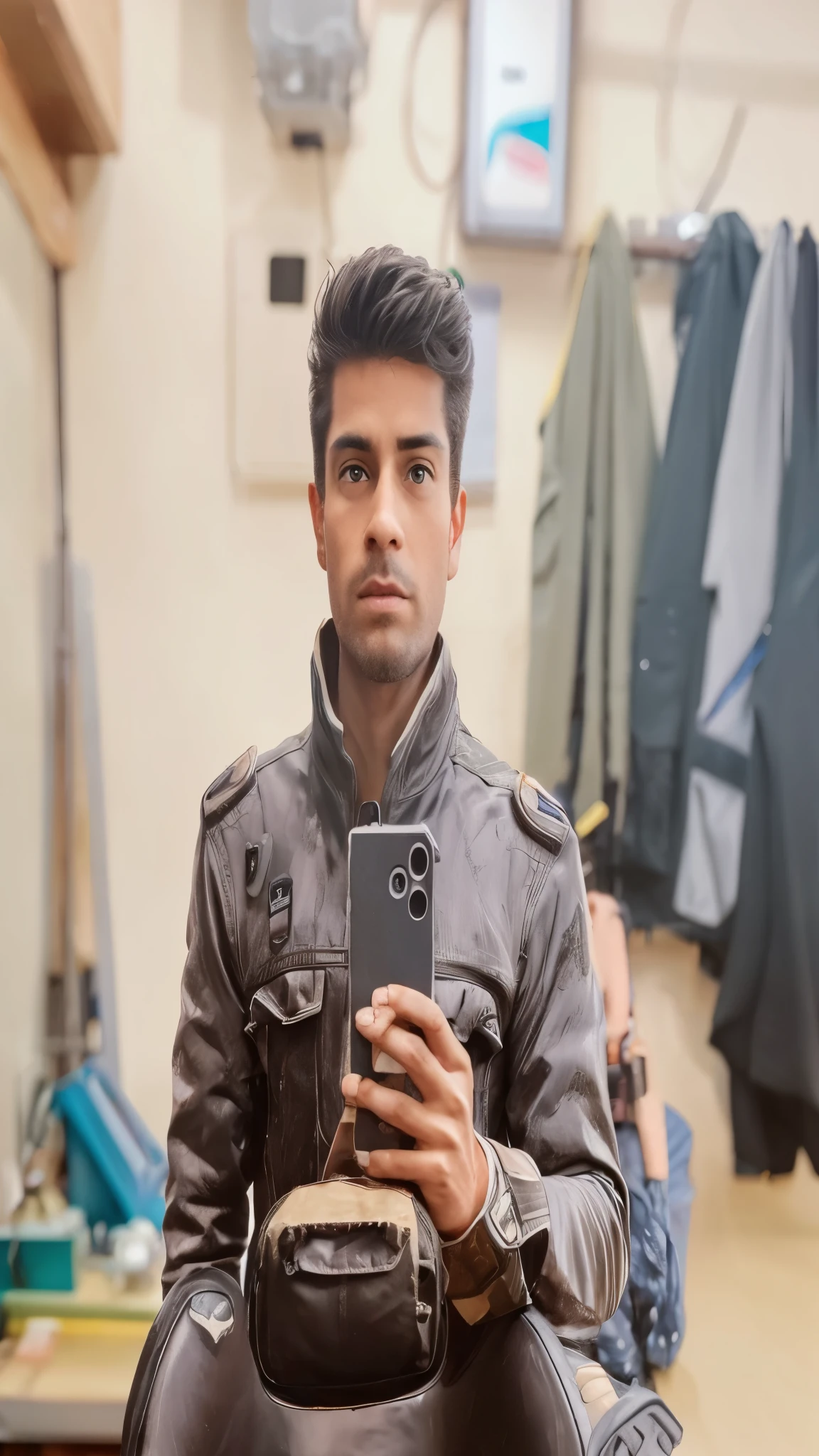 A villen hold a gun realistic background 8k ultra full details on face realistic face