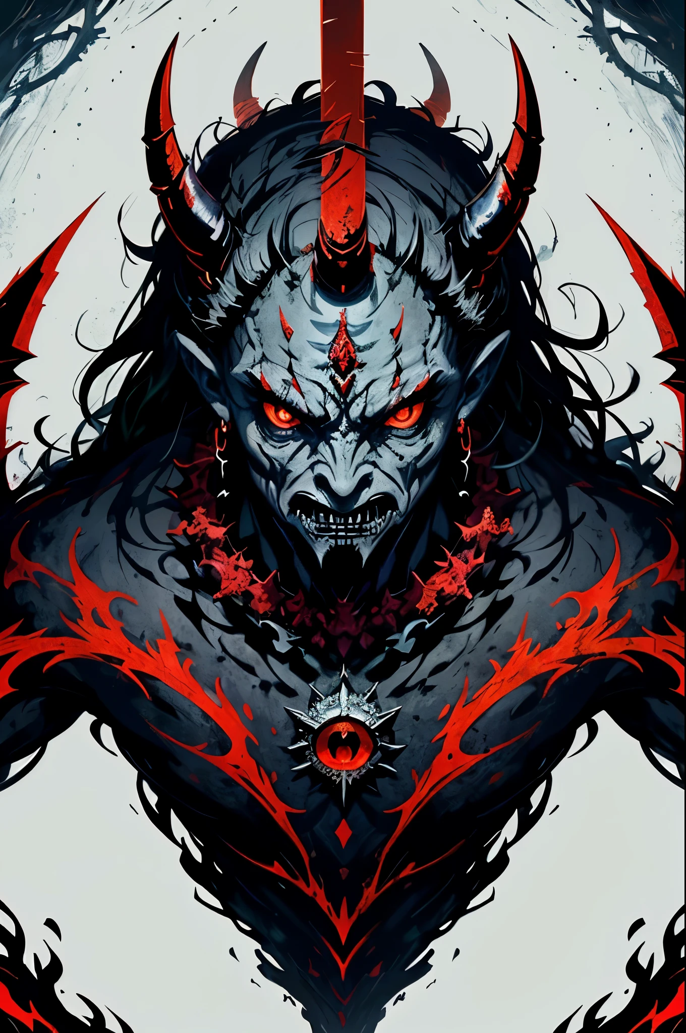 The ancient Demon King emerges from the depths of shadowy realms, his venerable form a worn testament to eons past. Obscure, encrusted patterns adorn his time-ravaged skin, bearing witness to his ancient existence. Glowing scarlet eyes pierce the deep sockets of his weathered face, each pore exuding a solemn aura.
(high resolution, Ancient Demon King, Mythical being, Masterpiece, Ethereal: 1.5), (obscure, Encrusted pattern: 1.4), (Red eyes: 1.6), (Solemn aura: 1.3), (