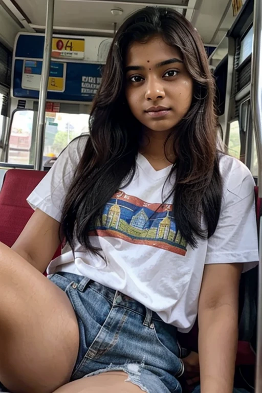 indian teen in bus