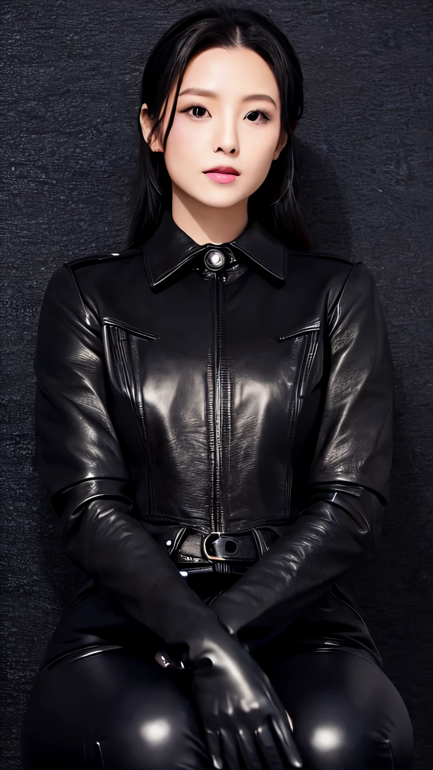 Black leather riders jacket, Office in the Dark, Black leather glove fingertips on both hands,Wearing black leather gloves,Sitting in a black leather chair、 Japan Female New Employees (Black leather gloves cover both hands) (The angle is sideways)、Black Leather Leather Pants,Black Leather Black Leather Pants,Black Leather Skinny Pants、Long black leather boots on both feet、Black Hair Ponytail ((He wears black leather gloves on his hands))full body photo,Full Body Shot Full Body Full Body Leather Suit,☺If you turn in this direction。Wearing black leather gloves,Wearing black leather gloves,Wearing black leather gloves,Wearing black leather gloves,Wearing black leather gloves,Wearing black leather gloves,黒のレザーパンツが美しい😍黒のレザーパンツが美しい😍黒のレザーパンツが美しい,😍I&#39;m smiling while looking at you,full body photo,full body photo,Full body leather wear 