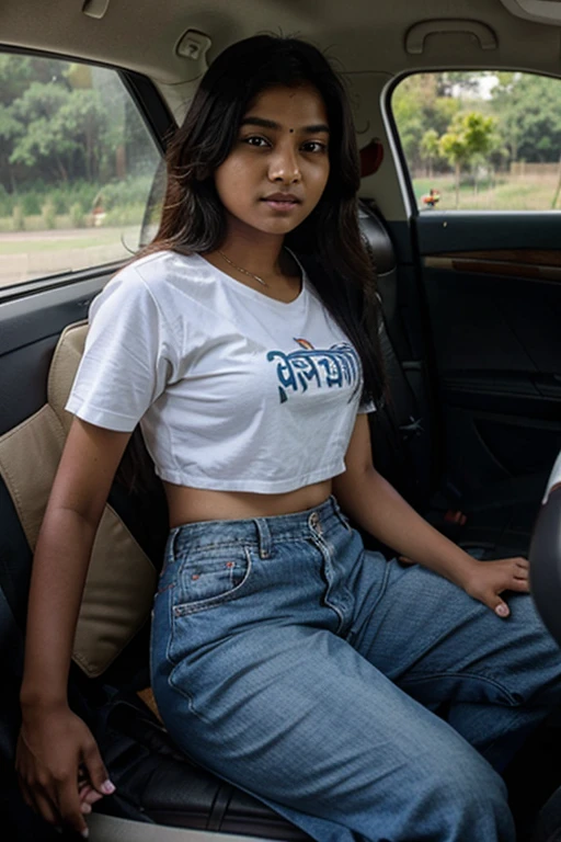 indian teen in car