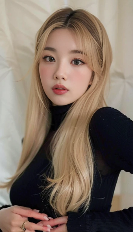 Mulher loira em lingerie branca posando em um espelho, Parque Roseanne do Blackpink, Heonhwa Choe, Menina coreana jovem bonita, TaeJune Kim, com longos cabelos loiros, Menina coreana jovem bonita, com longos cabelos brancos, Mulher sul-coreana bonita, Menina coreana, Jinyoung Canela, Ana Takamaki, Jaeyeon Nam, com longos cabelos brancos, em linho