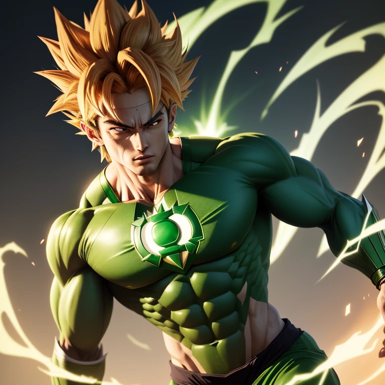 Masterpiece, Best Quality: Goku in a Green Lantern Suit
(Top Quality, 4K)
An iconic image of Goku donning the Green Lantern suit, exuding power and determination.
The suit's vibrant green color stands out against the backdrop of a serene scenery, enhancing the heroic aura of the character.
The Green Lantern symbol shining brightly on Goku's chest, intricately detailed and giving off a gentle, ethereal glow.
The suit's texture is ultra-detailed, each crease and fold uniquely rendered, creating an impressive 3D effect.
Realistic and lifelike, G