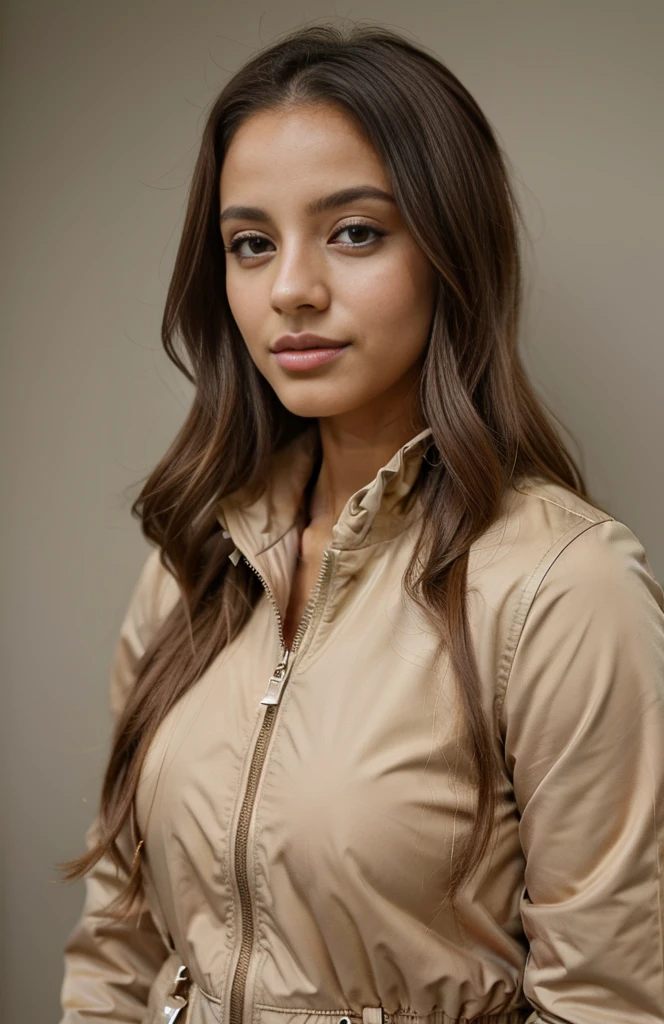 arafed woman in a tan jacket and black pants posing for a picture, modelo usa jaqueta puffer, foto de uma linda mulher, loira linda jovem, mulher loira, com longos cabelos loiros, linda modelo feminina, beautiful garota loira, young mulher loira, com cabelo loiro longo, garota loira, beautiful mulher loira, jovem muito bonita
