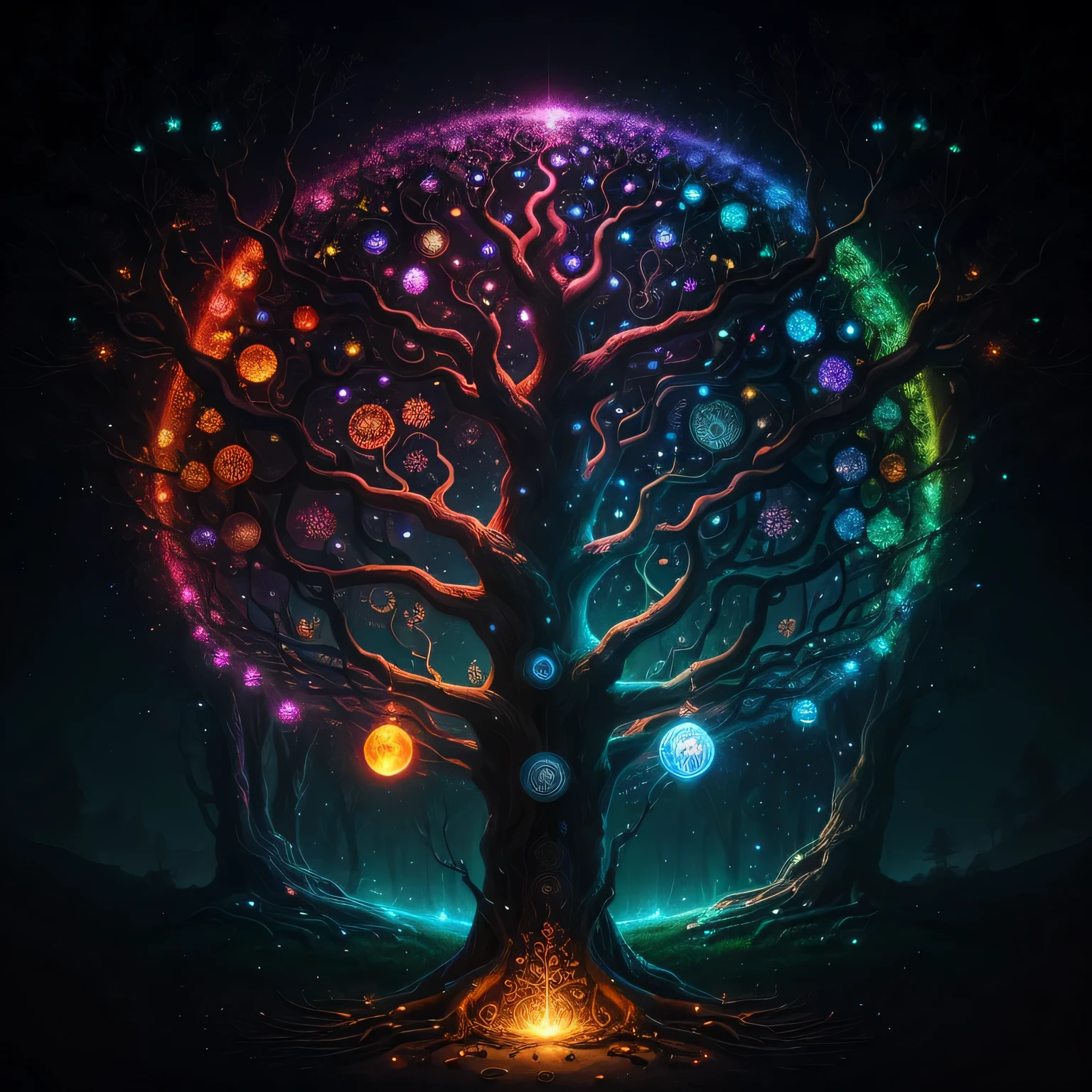Develop an image of a stylized Tree of Knowledge where each element has a symbolic meaning. The roots must go deep, incorporando as ricas complexidades da mitologia. O porta malas, a sturdy representation of psicologia, forms the core of the tree. Os ramos, stretching towards the heavens, simboliza o reino espiritual. Ensure seamless integration of these elements, creating a harmonious and visually appealing representation of the interconnectedness of mythology, psicologia, and spirituality within the metaphorical branches of the Tree of Knowledge."
This prompt guides you to create an image featuring a Knowledge Tree, enfatizando os temas interconectados da mitologia, psicologia, e espiritualidade de uma forma visualmente marcante. Feel free to use and modify this prompt to fit your artistic vision.