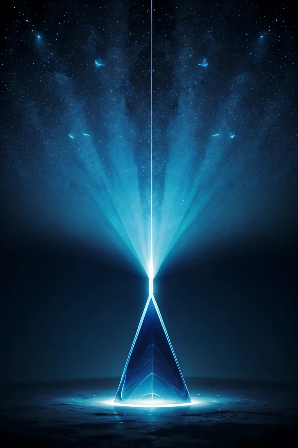 cover for music, trance music, blueish colors, abstract shapes