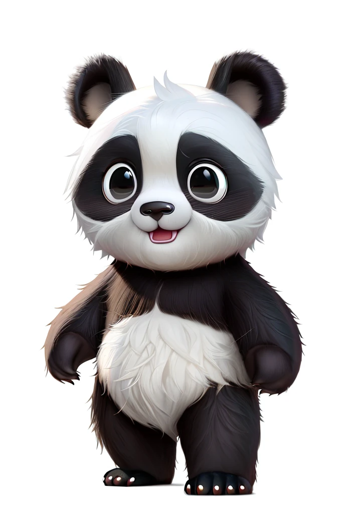 panda bear sitting on a path in a forest with trees, Panda fofo, adorable digital painting, panda, Panda Panda Panda, Dia de Tian, Kung Fu Panda, beautiful 3d rendering, paul lung, inspirado em Luo Ping, um panda gigante bonito, Feng Zhu |, 3D model of a Japanese mascot, inspirado em Feng Zhu, Feng Shu