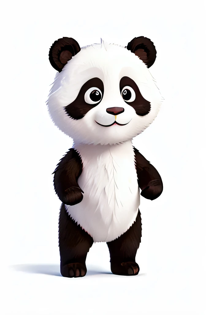  Panda Variations of Right-Facing Standing Pose, fundo branco, children's book illustration, simples, fofinho, sorridente, Facing --Seed 4 --on Panda Standing Pose Variations Expressions, fundo branco, children's book illustration, simples, pele fofa, sorridente, Olhando fixamente