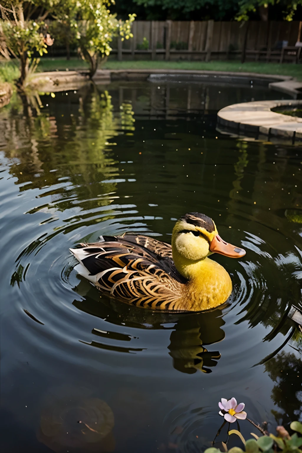 make a duck in the pond
