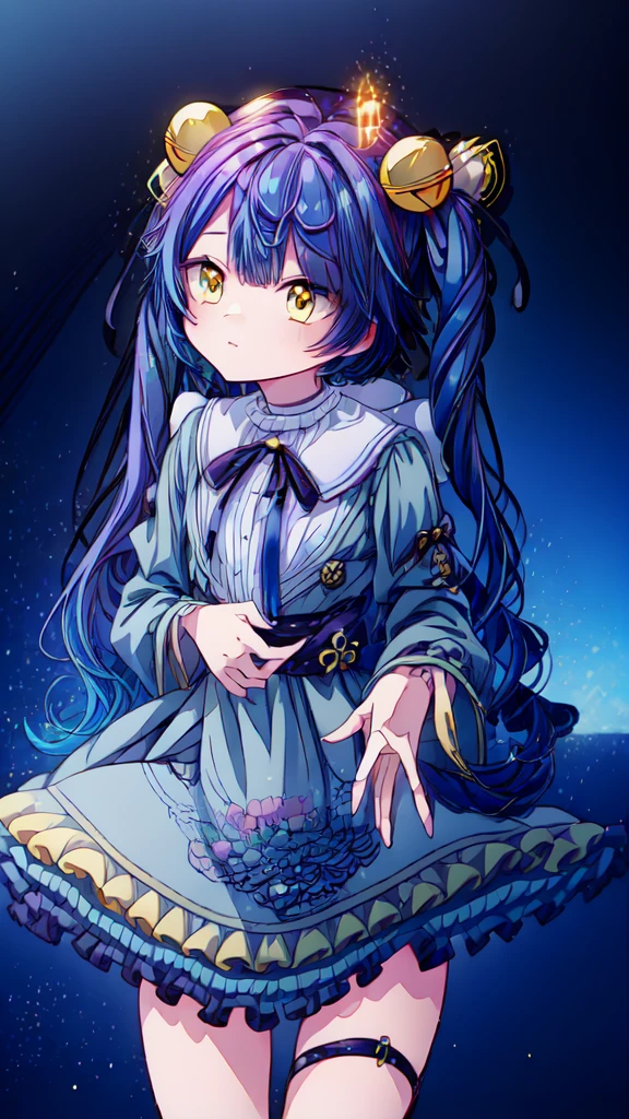 ***********,(top-quality, ultra-detailliert,:1.2),shiny skin,beautiful face,beautiful skin,beautiful,amamiya kokoro,blue hair,two side up,yellow eyes,(shining eyes:1.1),slender body,(flat chest:1.1),(short stature:1.2),cowboy shot,from side,looking at viewer,(perfect hands:1.1),(4 finger:,1 thumb:1.04),WINDY,chuckle
