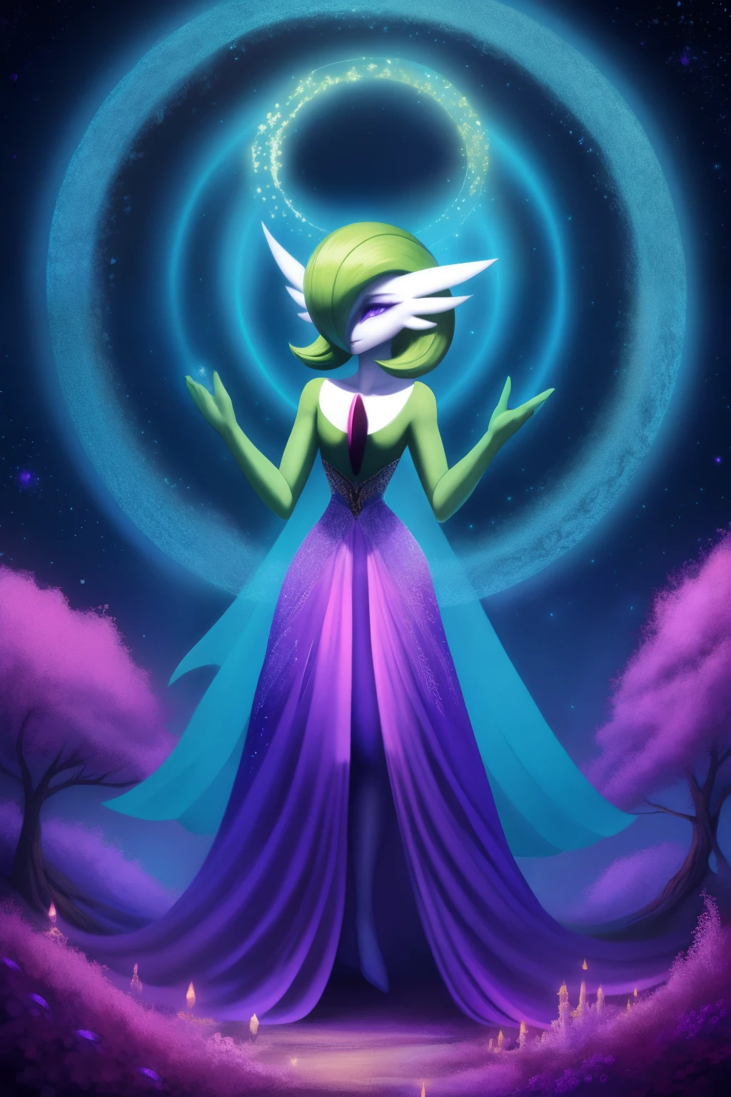 Gardevoir,empty eyes,spiral eyes,enchanted,entranced,hypnotized,seductive eyes,epic fantasy artwork,ethereal,mesmerizing,glamorous,romantic,powerful aura,goddess-like presence,flowing gown,dreamlike scene,vibrant colors,magical atmosphere,ethereal beauty,mysterious charm,alluring gaze,dark fantasy setting,enchanted forest,majestic flowers,mystical energy,secrets of the universe,fascinating world,breathtaking fantasy,spellbinding art,irresistible elegance,sensual elegance,ultimate seduction,pure magic,mind-bending allure,limitless power,supreme enchantment,intense emotion,unwavering passion,immortal grace,dimensions of desire,astral projection,nymph-like charm,tempting mystery,imagination unleashed,ravishing enchantress,celestial dreamscape,sublime enchantment,mystical metamorphosis,cosmic awakening.