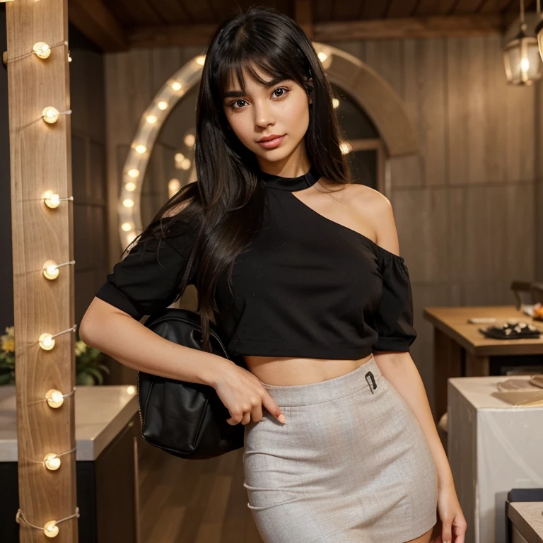 VIP Descuento por tiempo limitado
SeaArt Bot
Txt2Img
Por defecto
12:33:26
Caduca en 13 día(s).
- Gender: Female - Height: 1.7 meters - Hair: Shoulder length with bangs - Age: 25 years old (photo relevance: 1.5) - Ethnicity: - North American girl (relevance: 1.5) - South American girl (relevance: 0.1) - African girl (relevance: 0.1) - European girl (relevance: 0.7) - Asian girl (relevance: 0.1) - Australian girl (relevance: 0.1) - Legs: Fitted pencil skirt in a bold color (relevance: 1.5) - Stockings: Optional - sheer black stockings (relevance: 0.5) - Shoes/Sneakers: Optional - black heels (relevance: 0.5) - Torso: Floral print blouse with a V-neckline (relevance: 1.5) - Fake Contagious smile (relevance: 1.7) - lips: thin lips - Facial features: High cheekbones, oval face shape, defined cheeks - nose: grecian nose - type of eyes: asian eyes (relevance: 1.5) - Brightness of eyes: Sparkling eyes (relevance: 1.5) - Eyebrows: Defined eyebrows - Makeup: Subtle makeup emphasizing the eyes - Pastel-colored nail polish for a soft and feminine look. - Eyelashes: Long, curled eyelashes - Pose: Optional - Standing with one hand on the hip and the other hand resting on a nearby object (relevance: 1.5) - Delicate hands with smooth skin and no visible blemishes. - Camera angle: Frontal view - Lighting: night - Background: The scene is set by the river