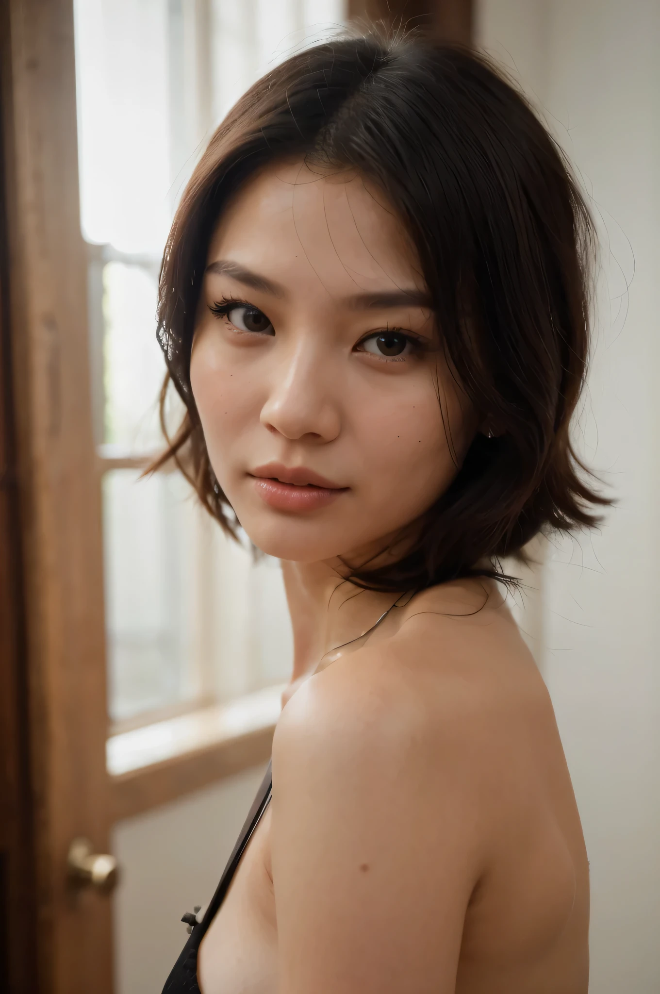 ((best quality)), ((masterpiece)), (detailed), perfect face, a chinese model that looks like lucy liu and alina li, realistic, instagram selfie