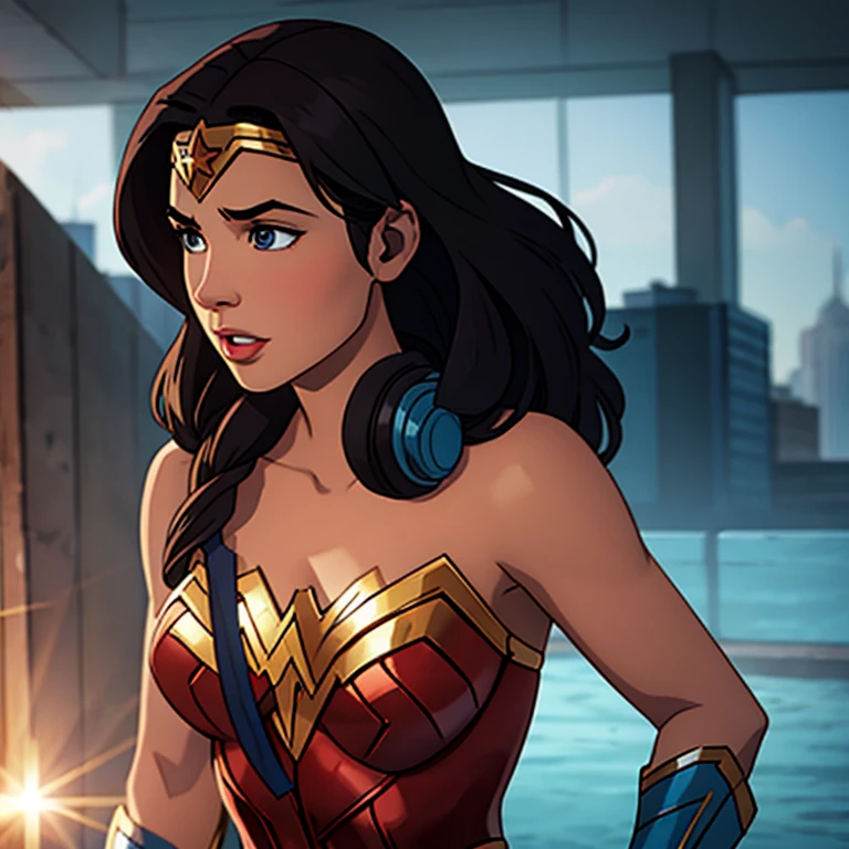 Wonder Woman With Headphones