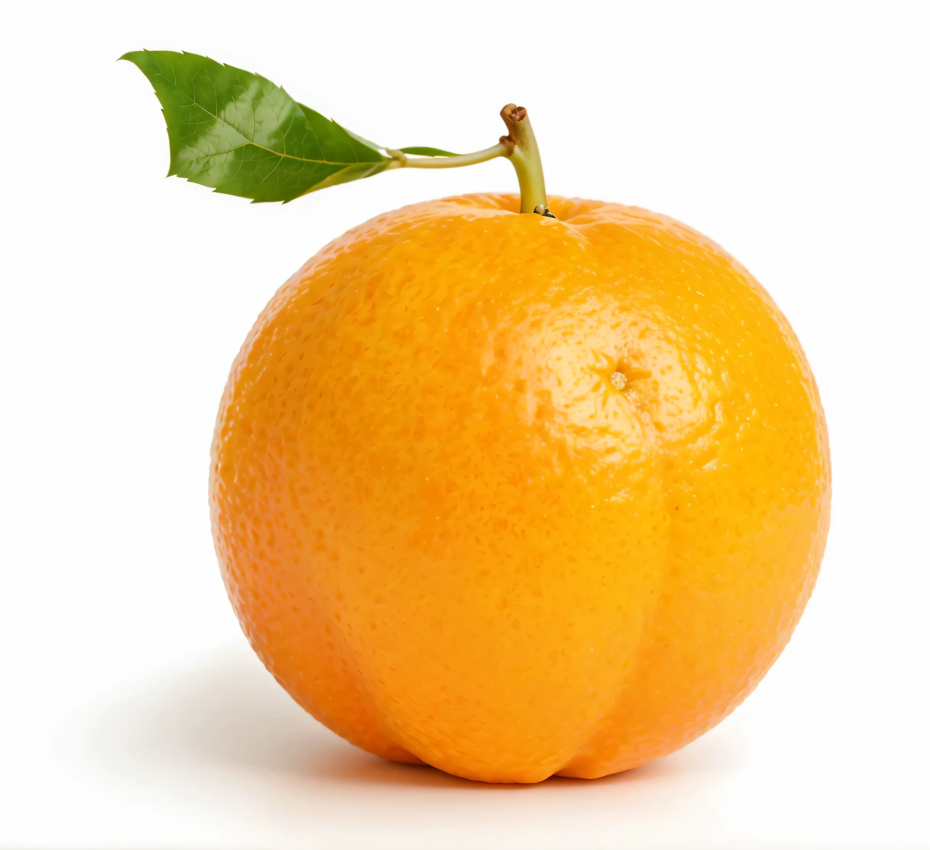 foto de uma laranja em um fundo todo branco, realista, Nice detail