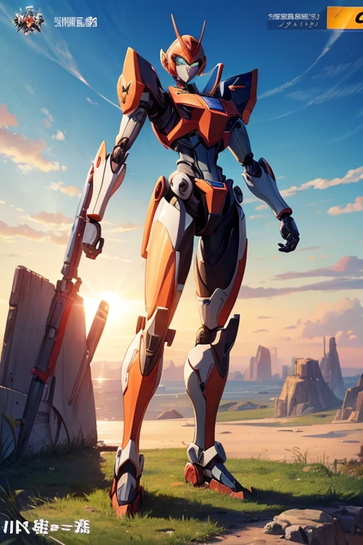 There is a robot standing in front of the camera, cartoon大型Mecha机器人, 巨型cartoonMecha, cartoon与有机混合, FLCL + Gorgo 13 :10, cartoonMecha, cartoon, 2012年Animated screenshots, cartoon截图, # Mecha, Animated screenshots