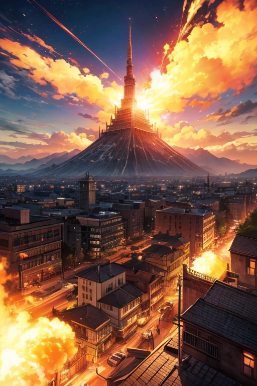 (best quality,4k,8k,highres,masterpiece:1.2),ultra-detailed,(realistic,photorealistic,photo-realistic:1.37),anime,horror,smoke,fire,explosion,gunfire,2012animation,screenshot from anime,anime bullet visual effects,explosion from Akira,Attack on Titan animation,The Promised Neverland animation,movie screenshot,in Attack on Titan,Kawarou anime screenshot,cute transformers animation.