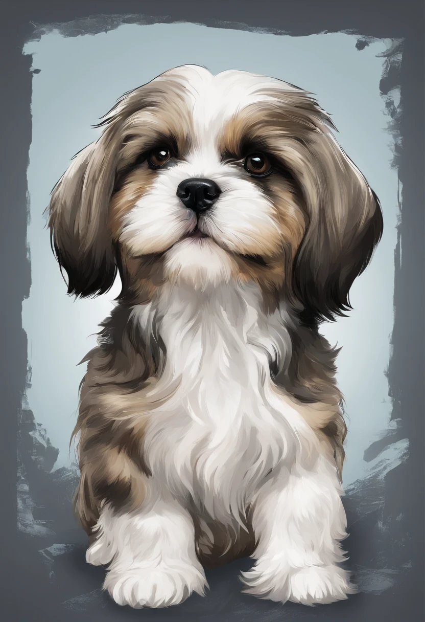 collie puppy, shih - tzu, Maltese, Pug, Retrieve, cartazes, planfetos, adesivos, propraganda, revista.