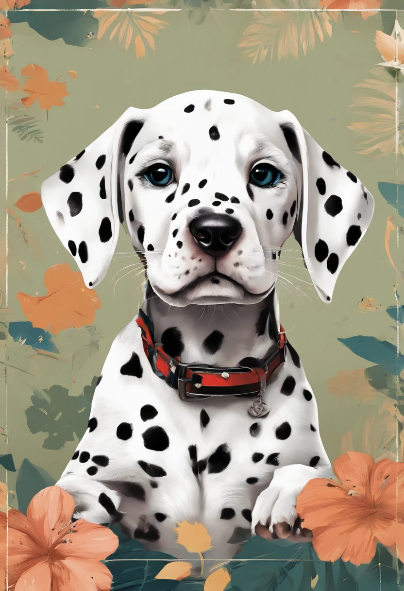 dalmatian puppy,(( cartazes, planfetos, adesivos, propaganda, capa de revista))