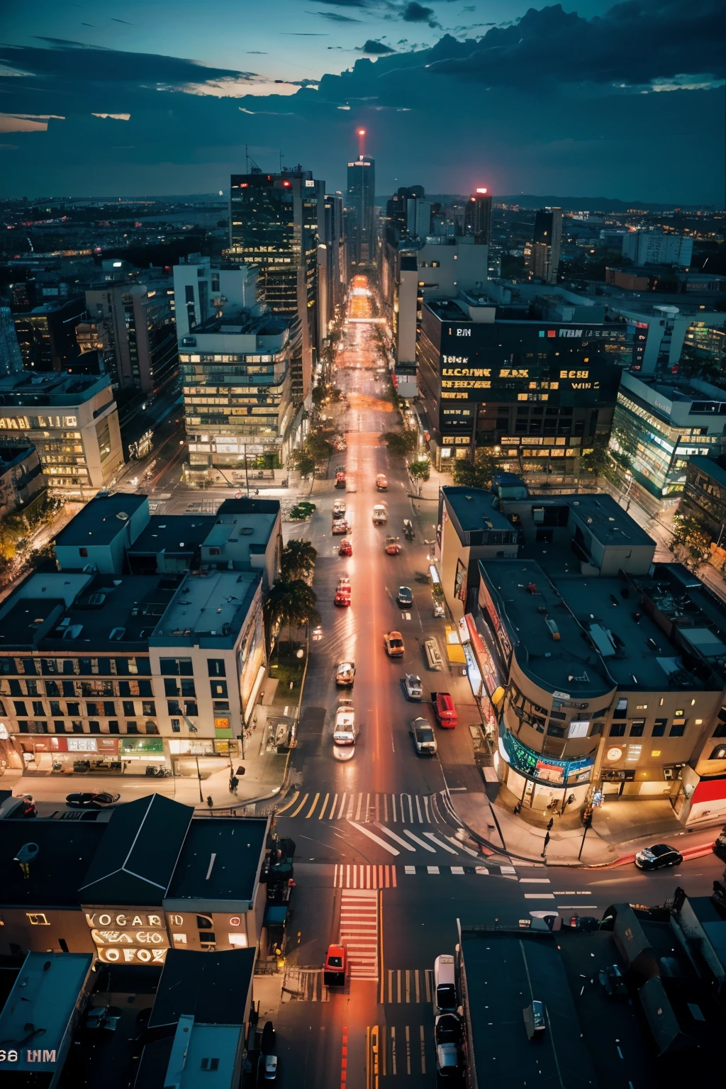 Make more traffic and more neon lights 