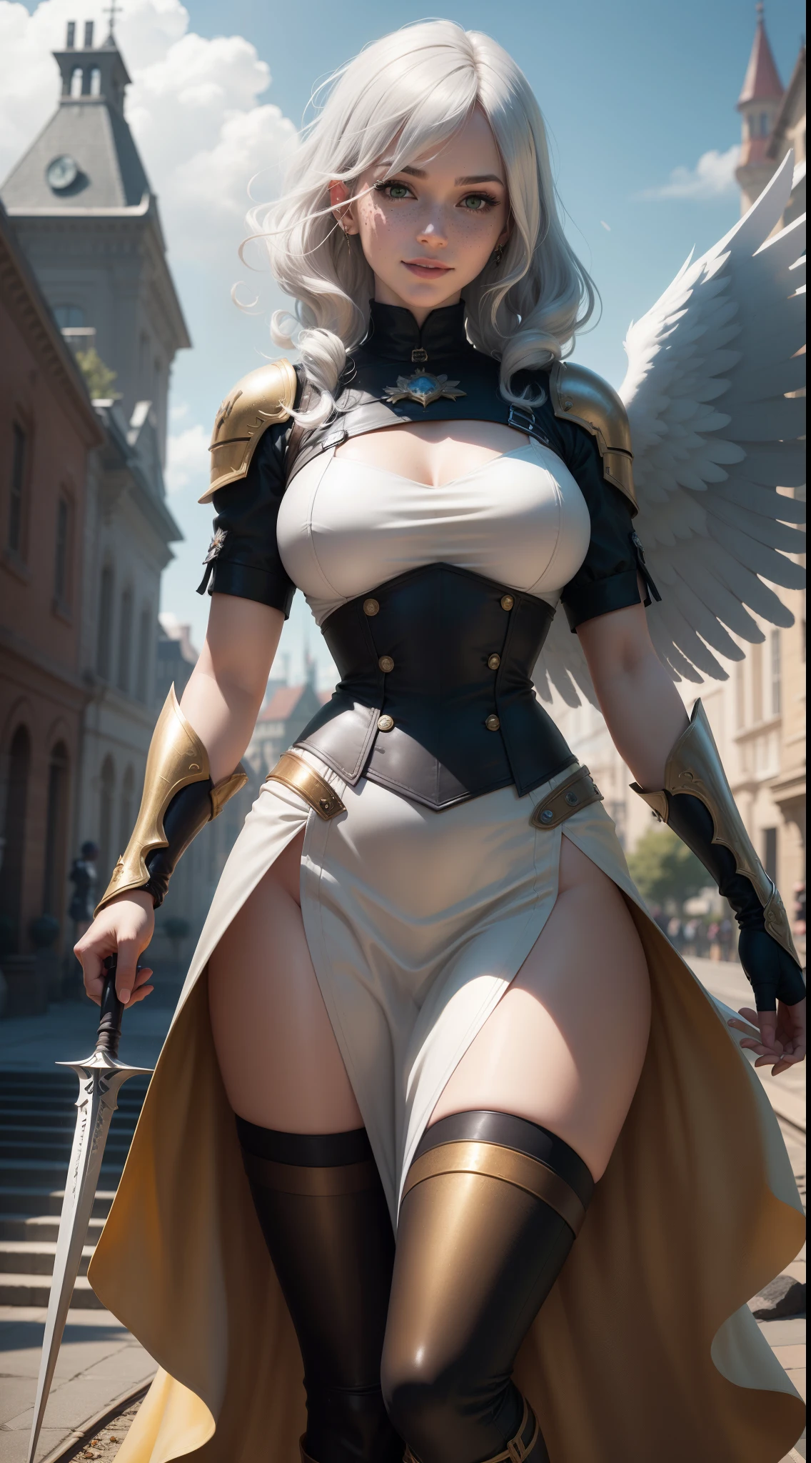 Gorgeous young maria brink woman with sexy fit body,large heavy saggy natural tits, toned waist and sexy full tapered hips, strong sexy squishy thighs, she is a powerful harpy, shiny jewelry and Wonderful wings, anthro harpy, Sexy armor