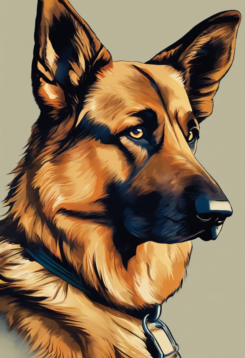 German Shepherd dog, Retrieve, (((cartazes, planfetos, adesivos, propaganda, revista.)))