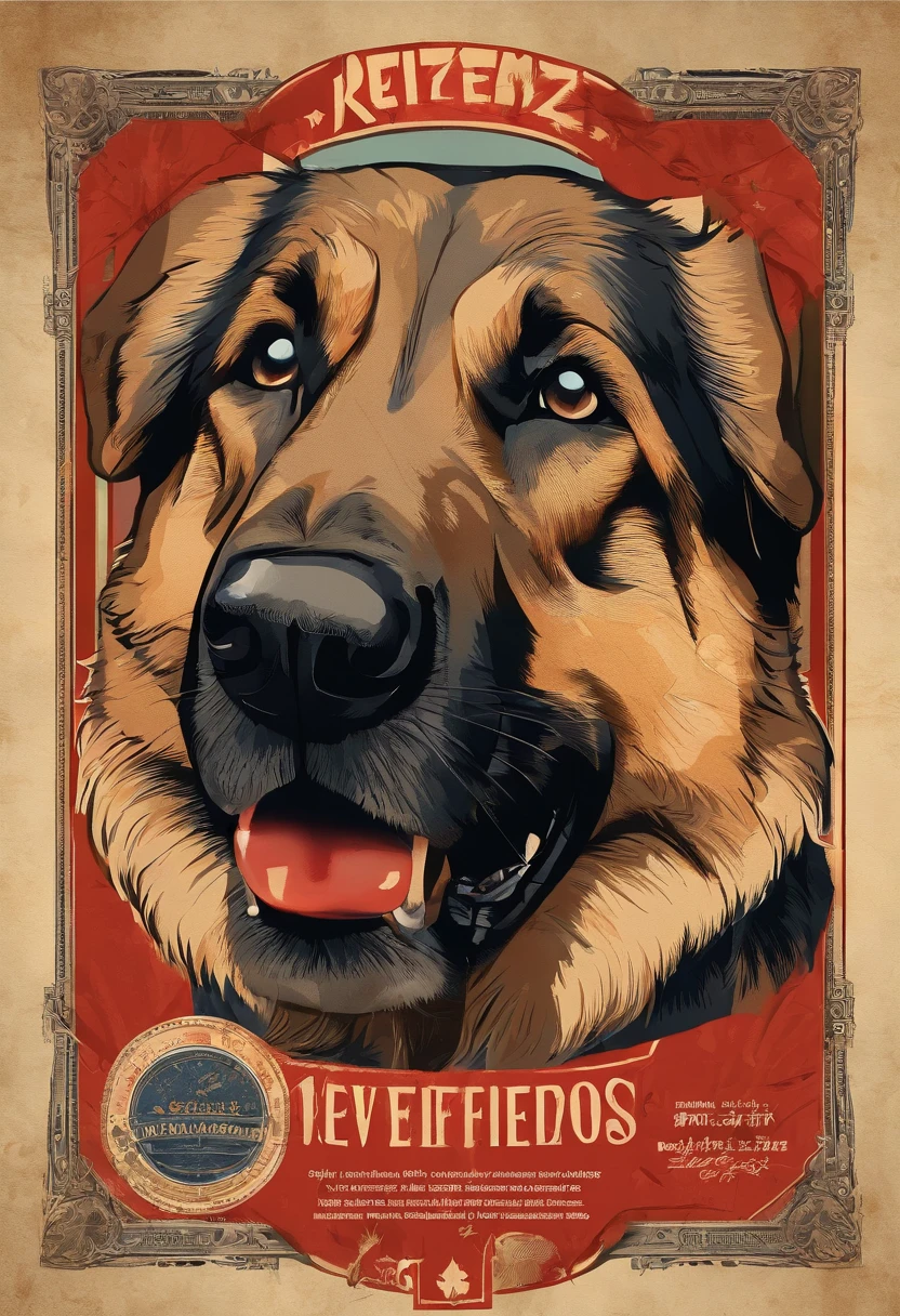 German Shepherd dog, Retrieve, (((cartazes, planfetos, adesivos, propaganda, revista.)))