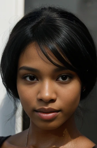 most beautiful black woman, black hair, top model, HD, 64K
