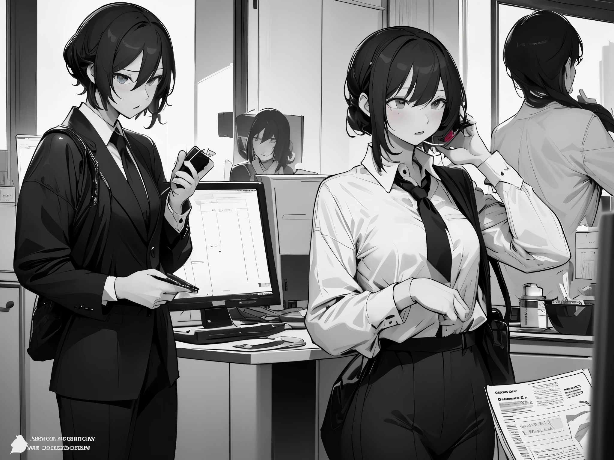 [Character A answers confidently]

Character A: "Everything I can do. But it's a little difficult to make phone calls..."