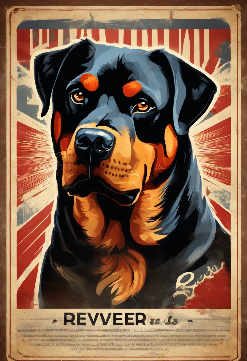 Rottweiler ferros e latindo, (((cartazes, planfetos, adesivos, propaganda, revista.)))