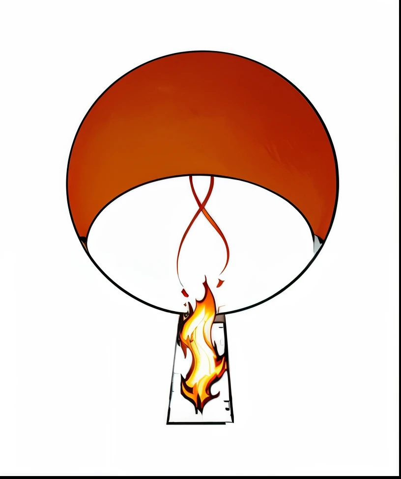 fire drawing in a circle ,fire ball ,