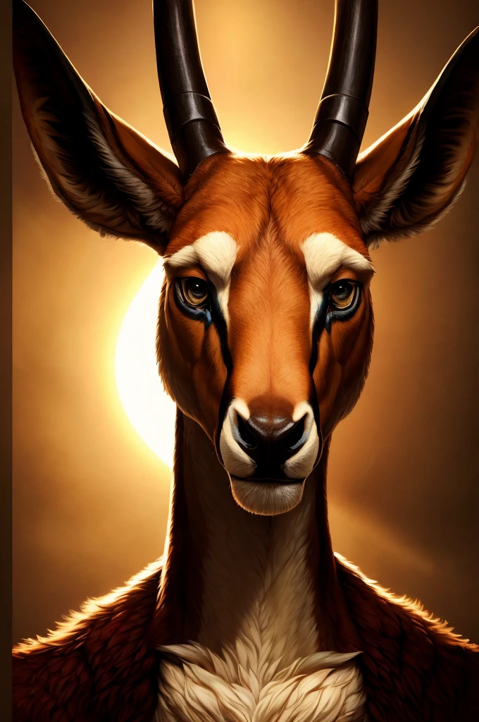 a solo male anthropomorphic Gazelle standing with its hands behind its back, wearing underwear, against a simple background, in a front view, in the art style of Thomas Benjamin Kennington, Bayard Wu, and buta99. (best quality,4k,8k,highres,masterpiece:1.2),ultra-detailed,(realistic,photorealistic,photo-realistic:1.37),portrait,studio lighting,sharp focus,vivid colors,bokeh, vibrant color scheme, illuminated by soft, natural light.
