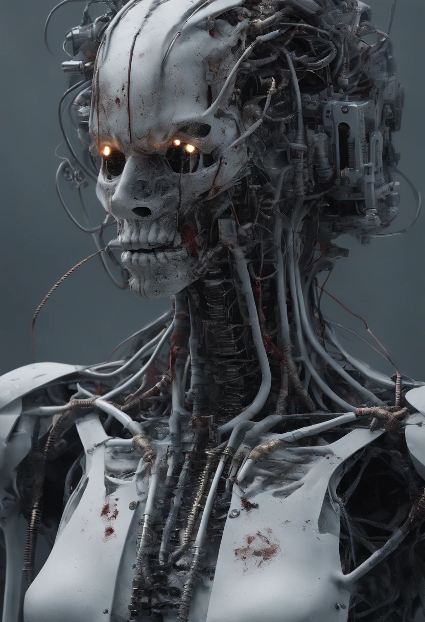 (((masterpiece))), (((highest quality))), ((super detailed)), (Detailed CG illustration), ((very delicate and beautiful)),(From the side),cinematic light,((1 mechanical girl)),alone,whole body,(machine made joint:1.2),((mechanical limbs)),(blood vessels connected to tubes),(mechanical spine attached to the back),((Mechanical cervical vertebrae attached to the neck)),(sitting),Expressionless,(wires and cables connected to the neck:1.2),(Wires and cables on the head:1.2)(character focus),SF,white background, very detailed,colorful,most detailed